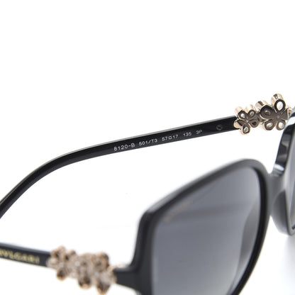 Bulgari Crystal Flower 8120-B Sunglasses Black 6 of 8