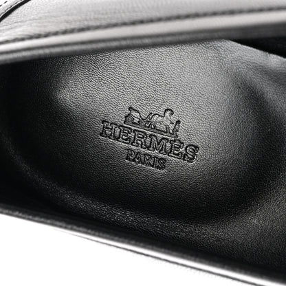 Hermes Goatskin Womens Royal Loafers 41 Black 7 of 9