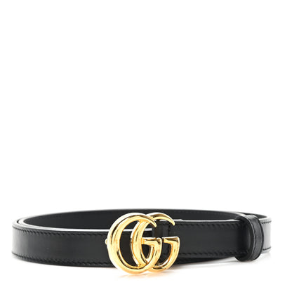 Gucci Calfskin Double G 20mm Belt 85 34 Black 1 of 4