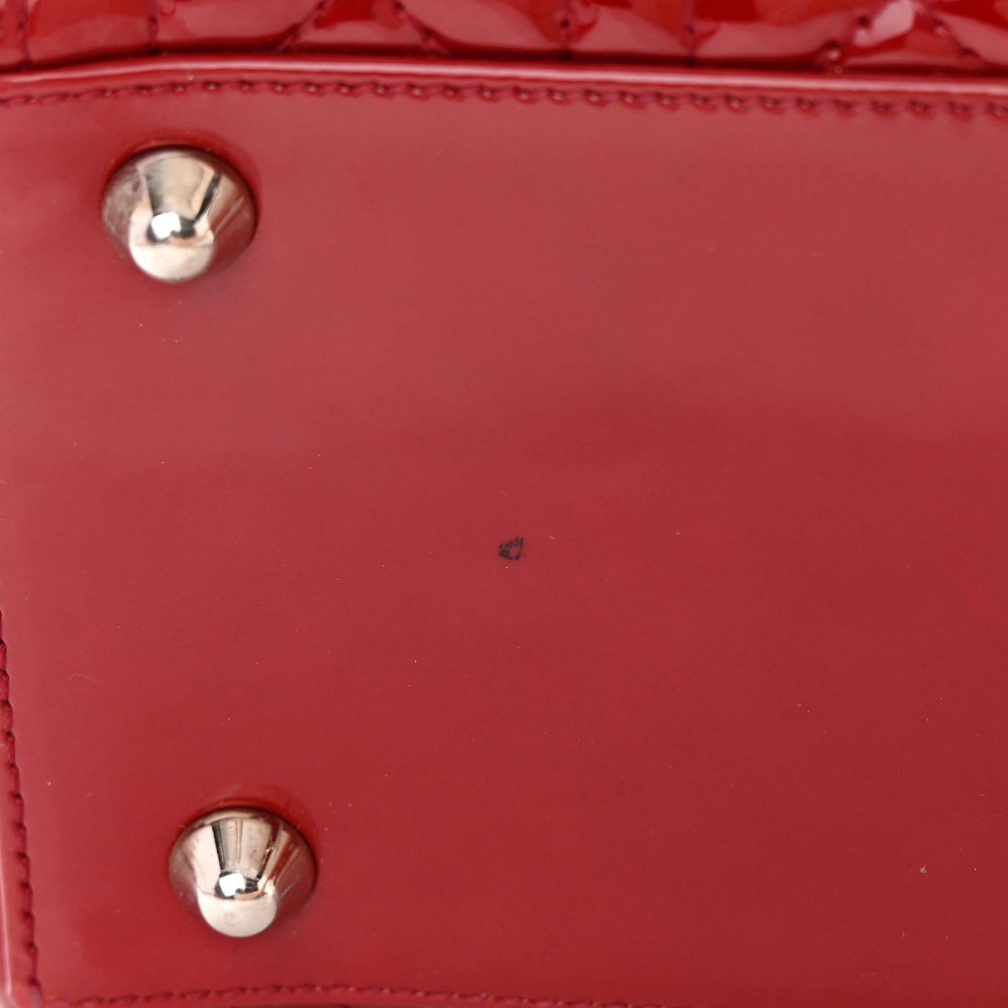 Patent Cannage Large Lady Dior Red
