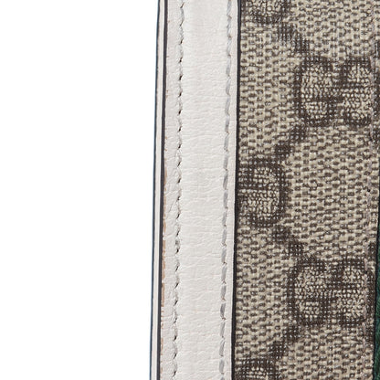 Gucci GG Supreme Monogram Web Queen Margaret Card Case Wallet Beige Mystic White 10 of 12
