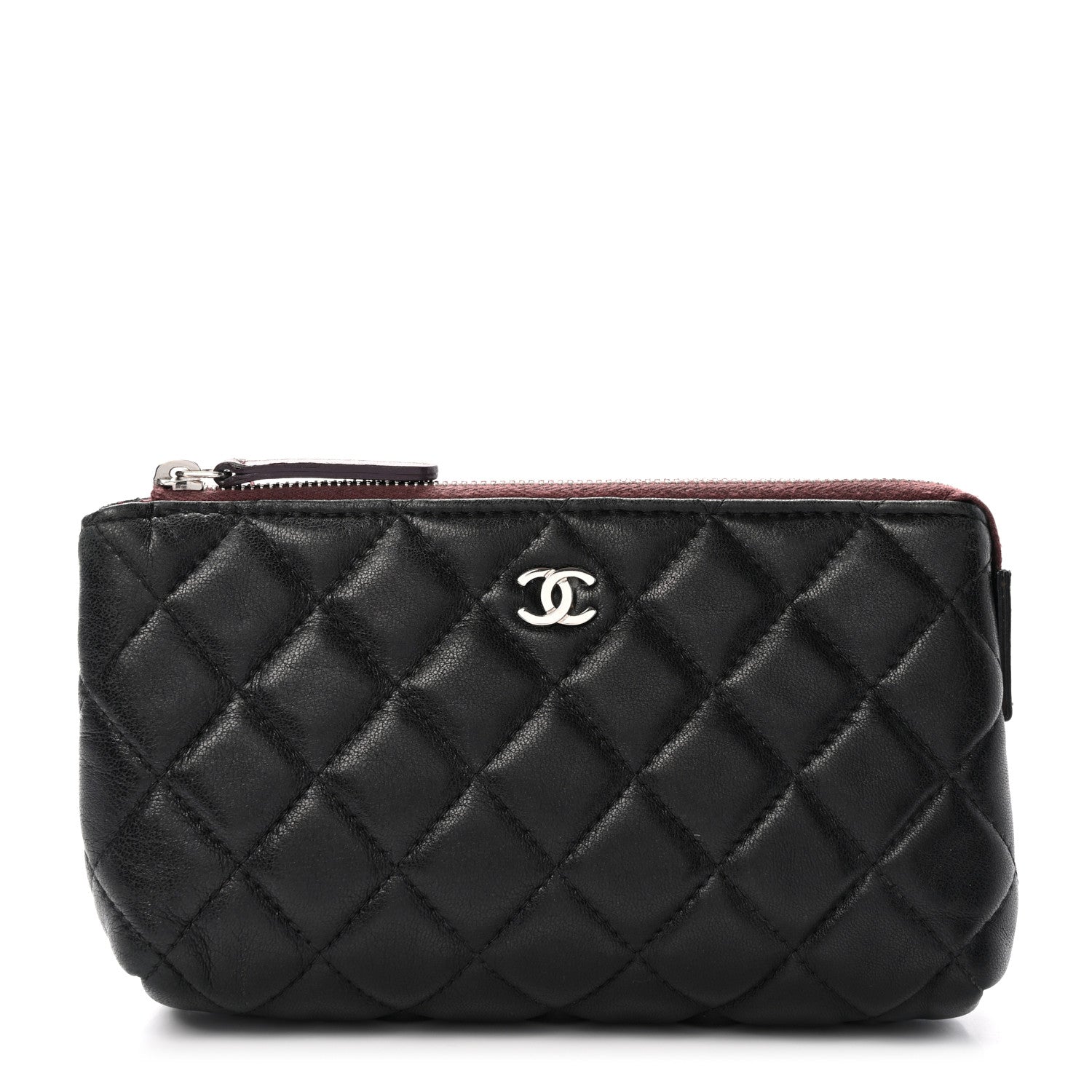Chanel Lambskin Quilted Cosmetic Pouch Black 1 of 8