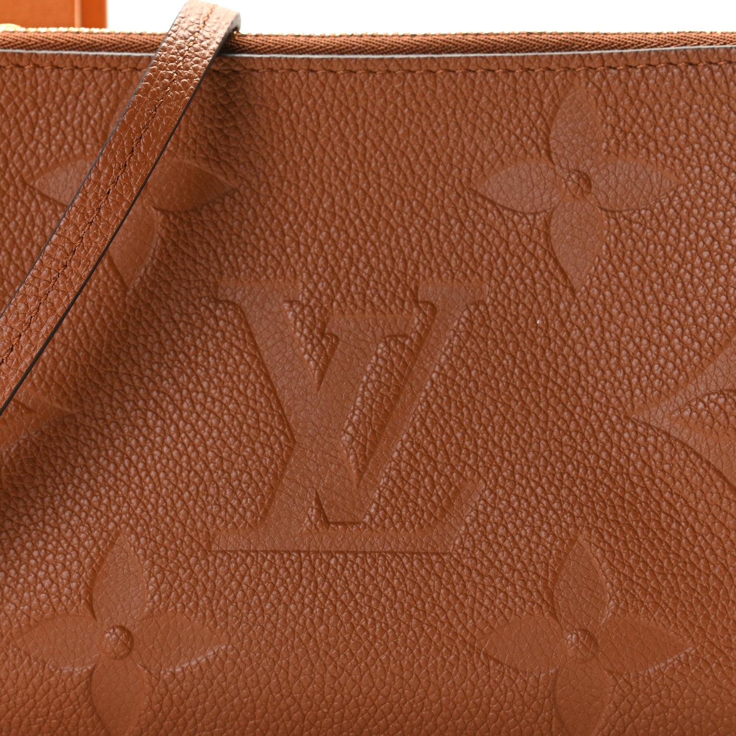 Louis Vuitton Empreinte Monogram Giant Double Zip Pochette Caramel 8 of 9