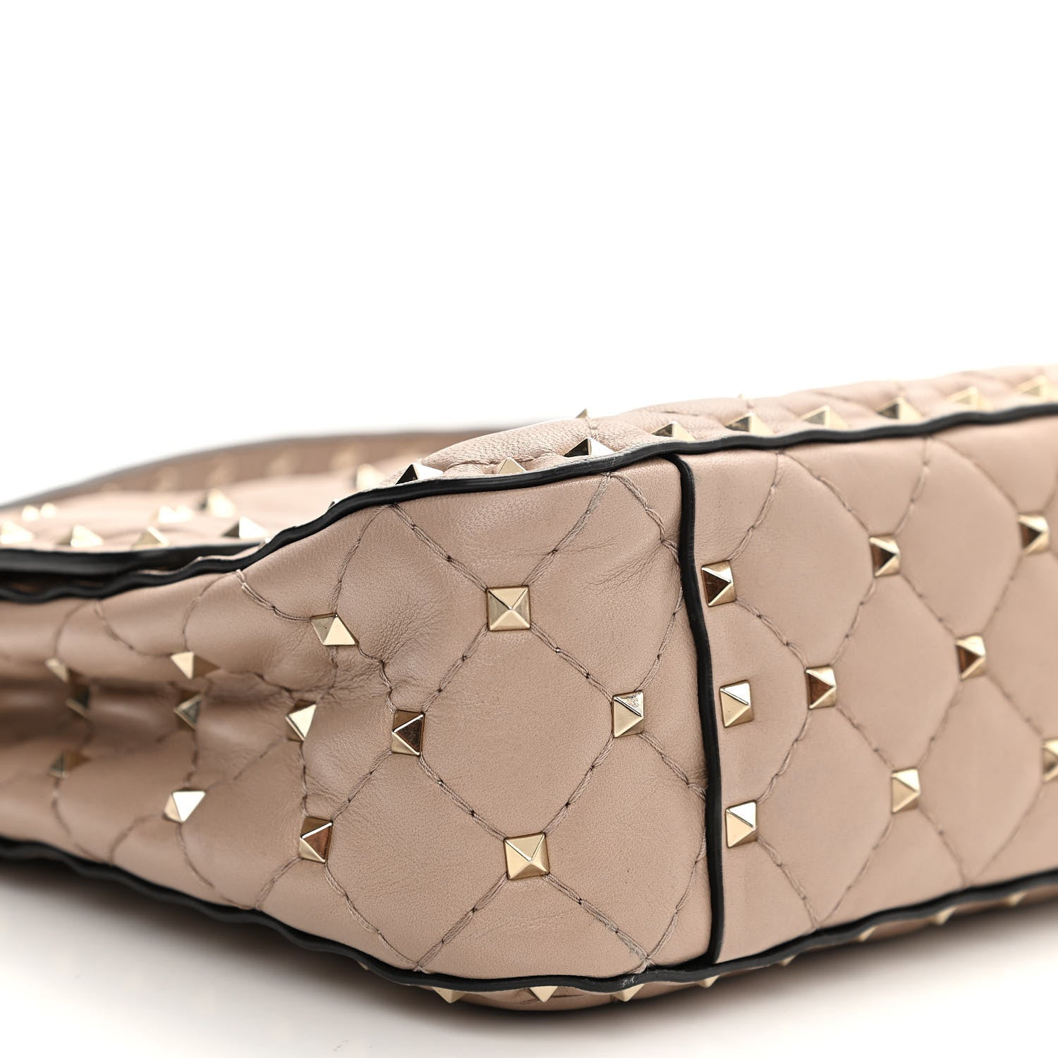Valentino Garavani Lambskin Medium Rockstud Spike Shoulder Bag Poudre 8 of 13