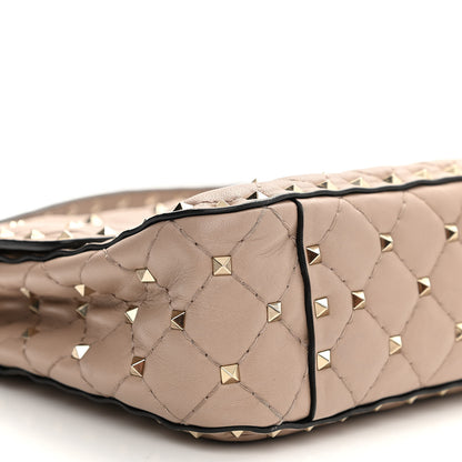 Valentino Garavani Lambskin Medium Rockstud Spike Shoulder Bag Poudre 8 of 13