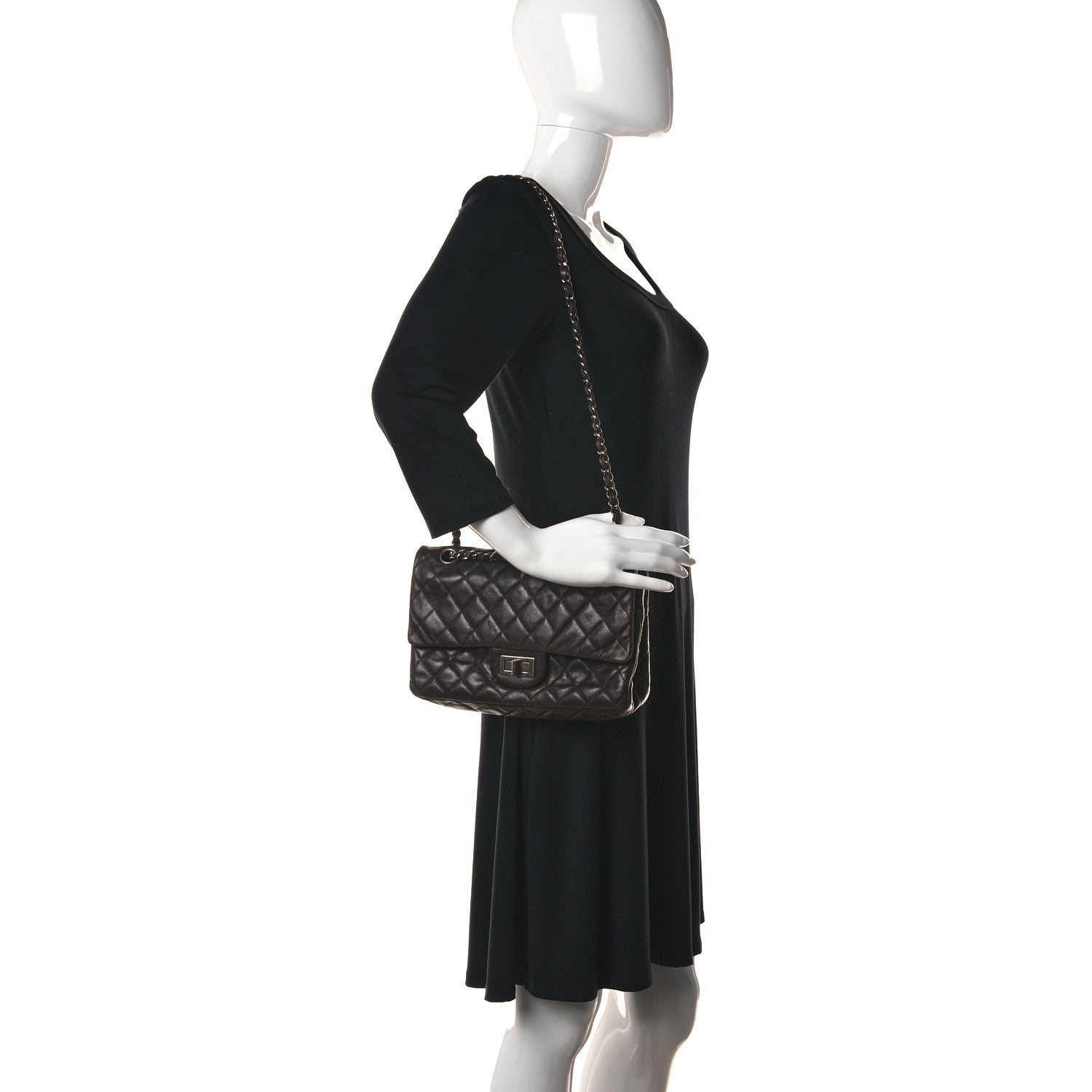 Chanel Calfskin Quilted 2.55 Reissue 226 Flap Brown 2 of 13