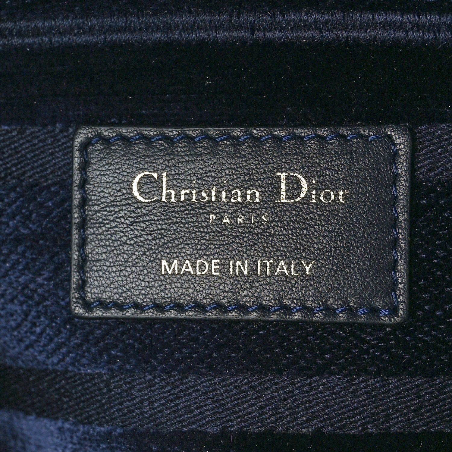 Christian Dior Velvet Cannage Medium Lady D-Lite Blue Red White 6 of 9