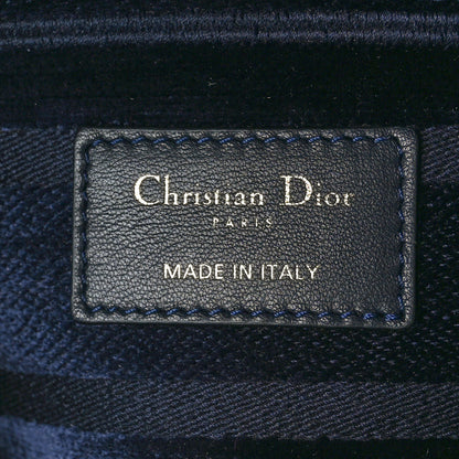 Christian Dior Velvet Cannage Medium Lady D-Lite Blue Red White 6 of 9