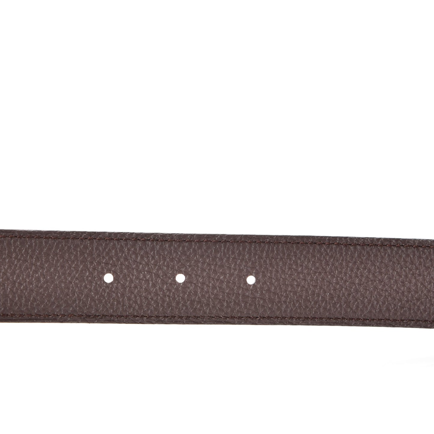 Tadelakt Togo 32mm H Belt 85 Rouge H Chocolate