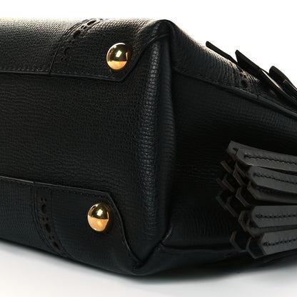 Burberry Calfskin Broguing Small Banner Tote Black 9 of 14