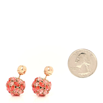 Christian Dior Metal Crystal Mise En Dior Tribal Earrings Pink 2 of 4