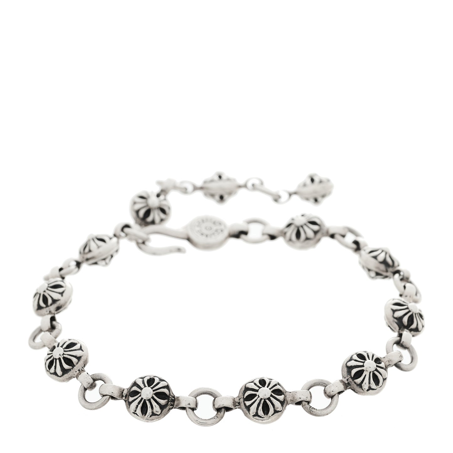 Sterling Silver Cross Ball Bracelet