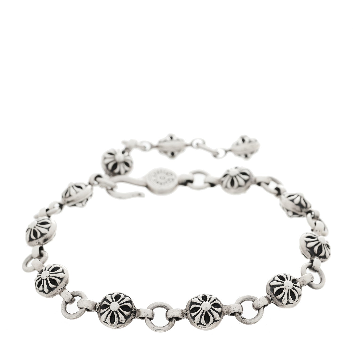 Chrome Hearts Sterling Silver Cross Ball Bracelet 1 of 3