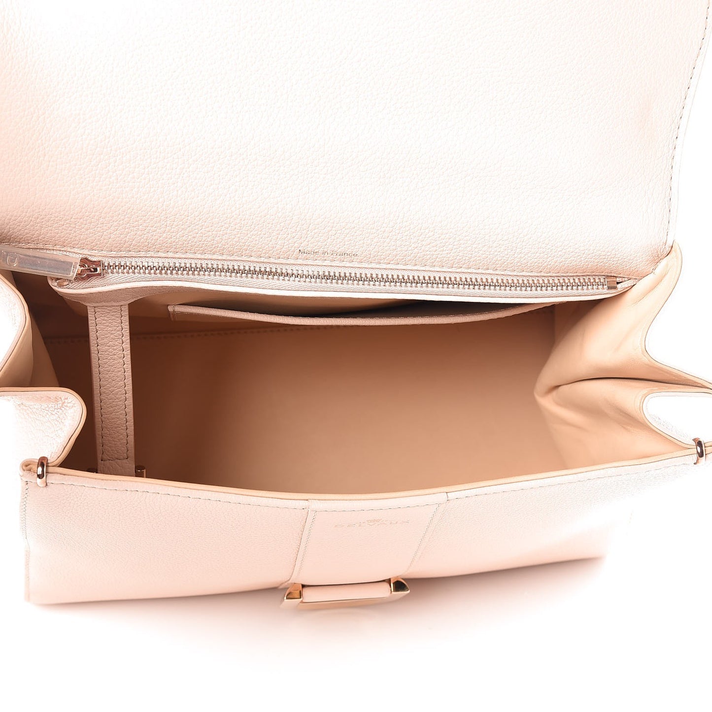 Grained Calfskin MM Brillant Satchel Nude