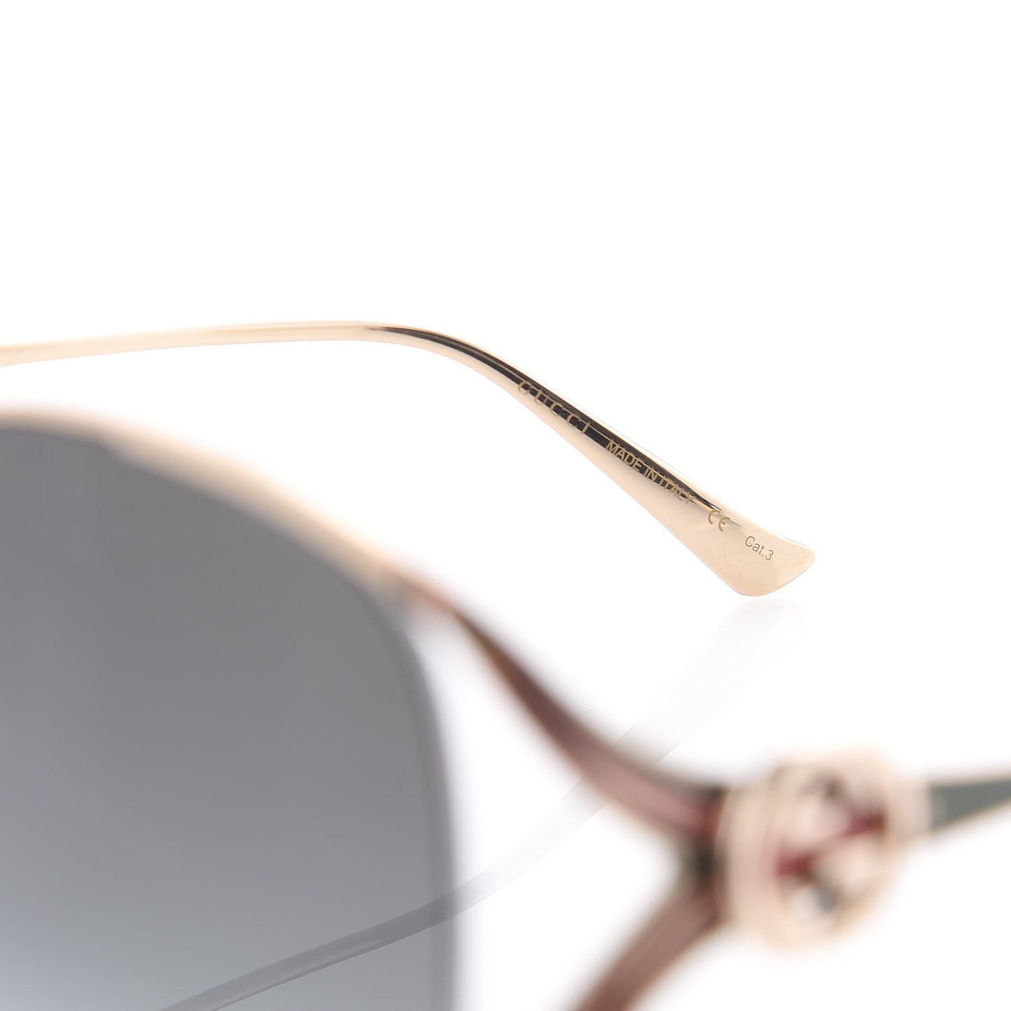 Metal Oversized Round Frame GG0225S Sunglasses Gold