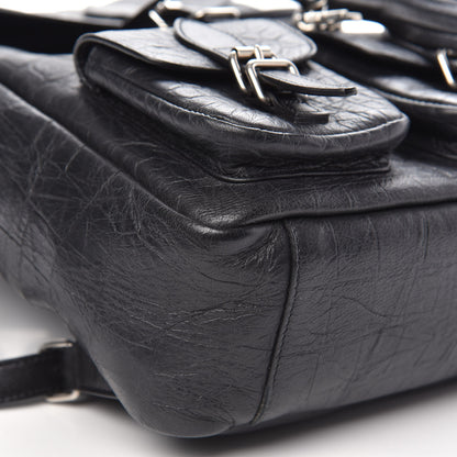 Saint Laurent Crocodile Embossed Lambskin Festival Backpack Black 7 of 8