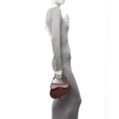 Christian Dior Calfskin Mini Saddle Bag Taupe 2 of 10
