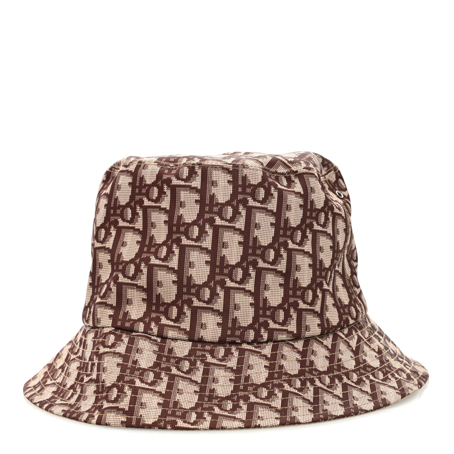 Christian Dior Oblique Reversible Teddy-D Brim Bucket Hat 57 Beige 6 of 12