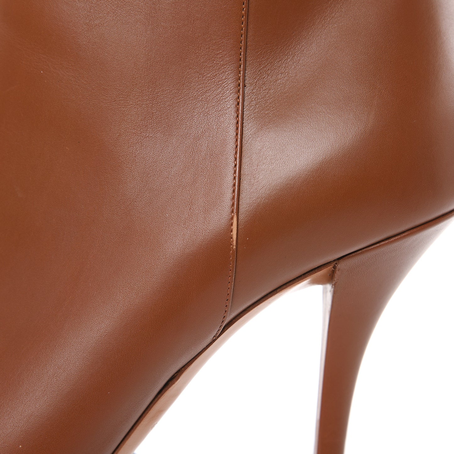 Calfskin Strettoia Ankle Bootie 39 Caramel