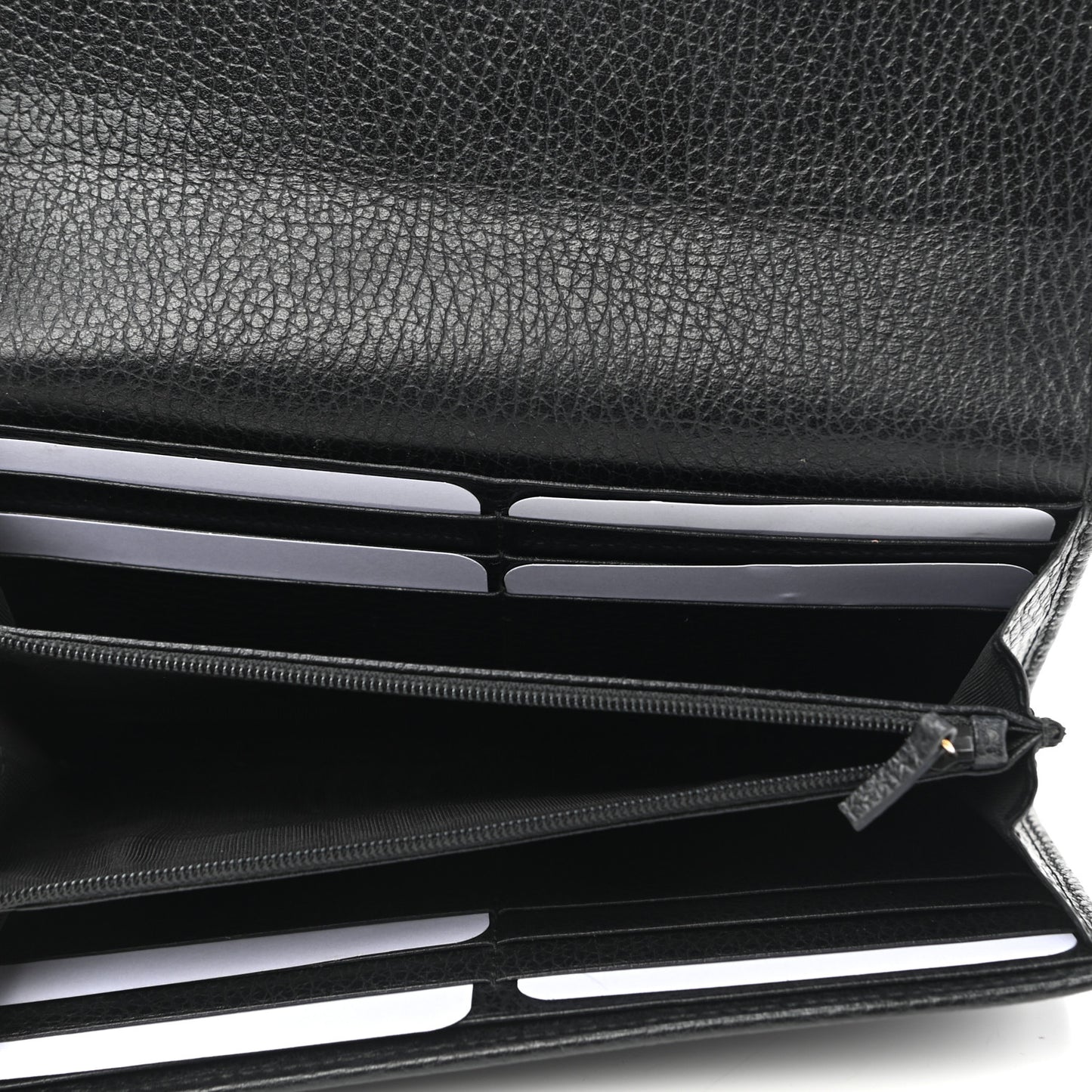 Calfskin Garden Continental Wallet Black