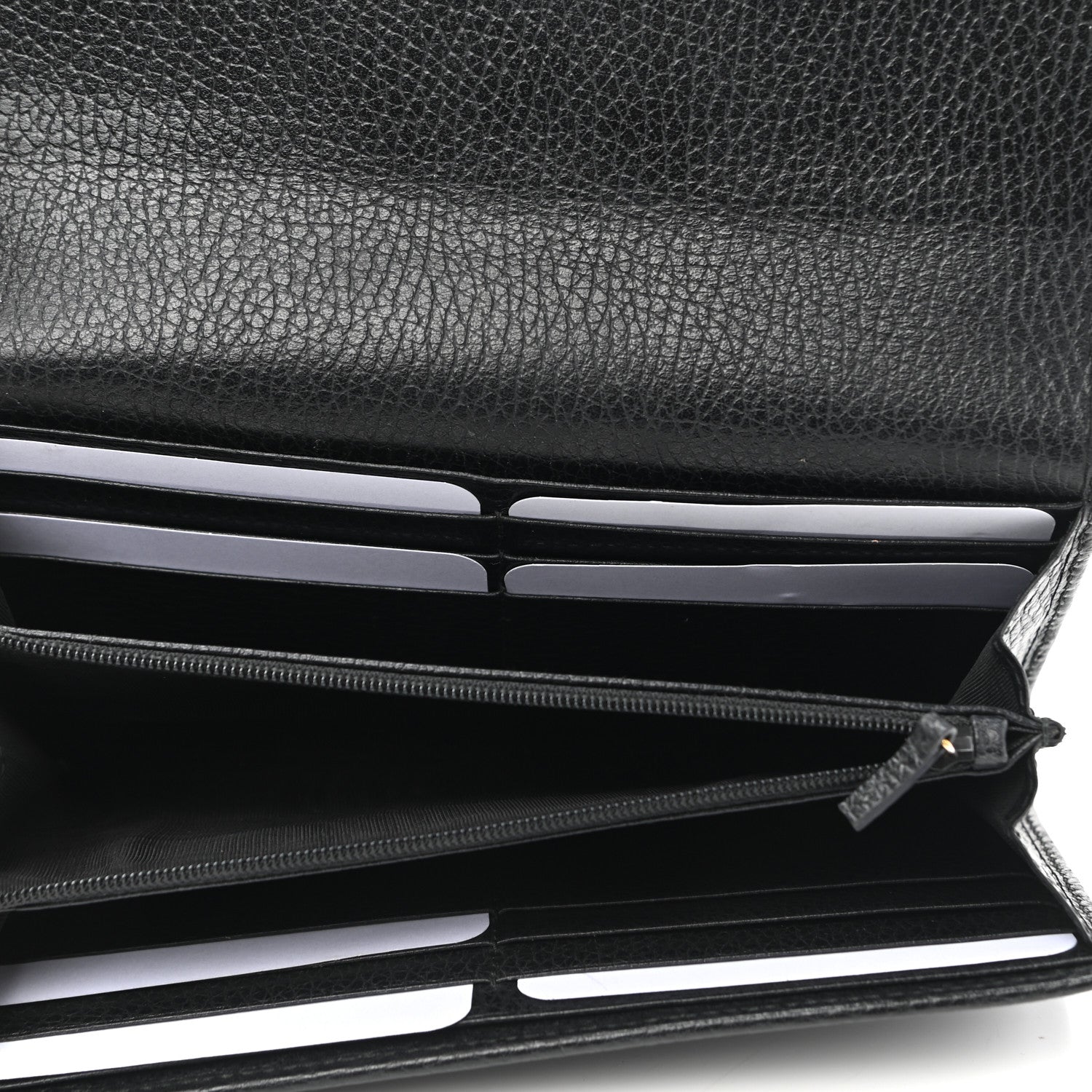 Gucci Calfskin Garden Continental Wallet Black 5 of 9