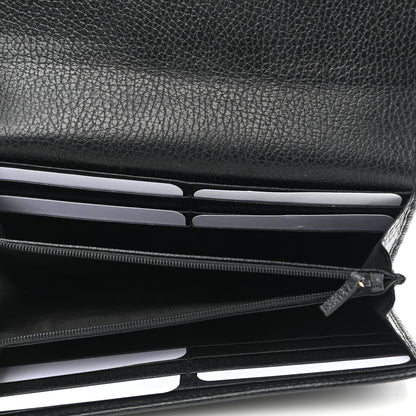 Gucci Calfskin Garden Continental Wallet Black 5 of 9