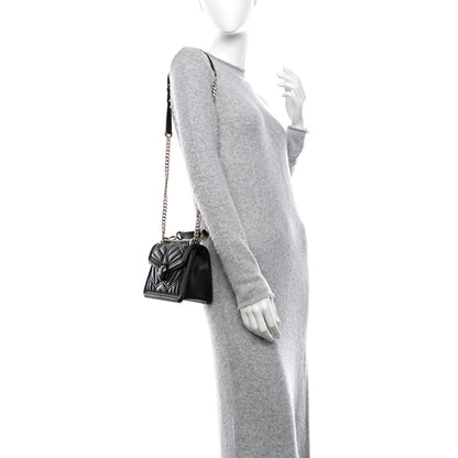 Bulgari Smooth Calfskin Quilted Serpenti Forever Diamond Maxi Framed Shoulder Bag Black 2 of 10