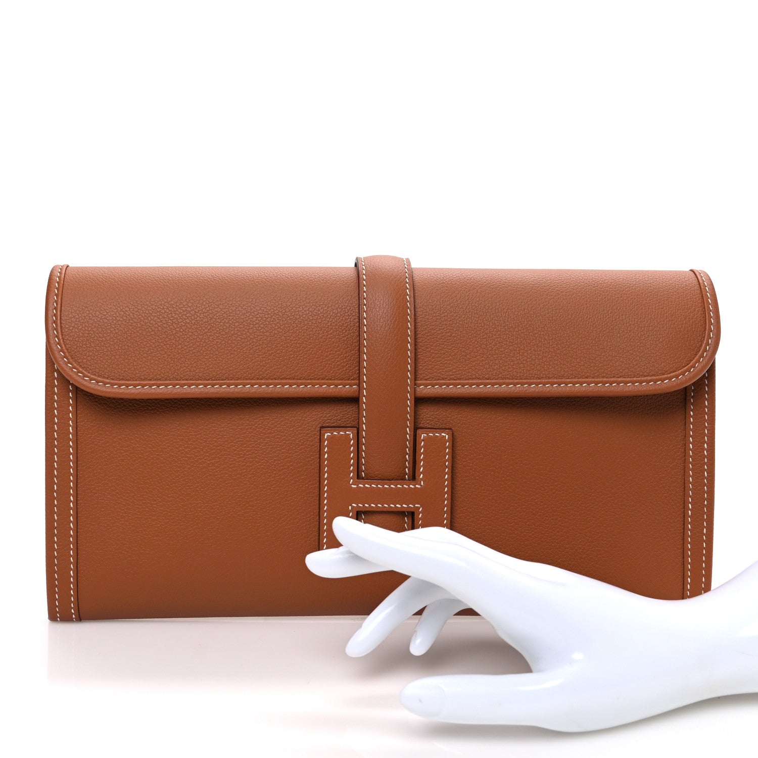 Hermes Evercolor Jige Elan 29 Clutch Gold 2 of 10
