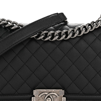 Chanel Caviar Quilted Medium Boy Flap Black 8 of 12