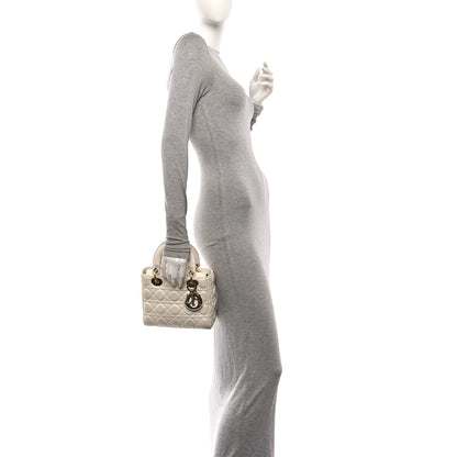 Christian Dior Lambskin Cannage Small My ABCDior Lady Dior White 2 of 12