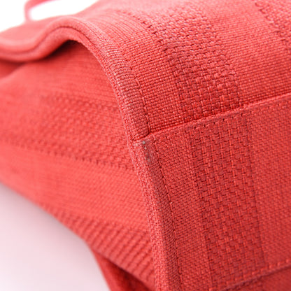 Chanel Mixed Fibers Striped Small Deauville Tote Red 11 of 15