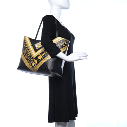 Versace Barocco Printed Tote Black Gold 2 of 9