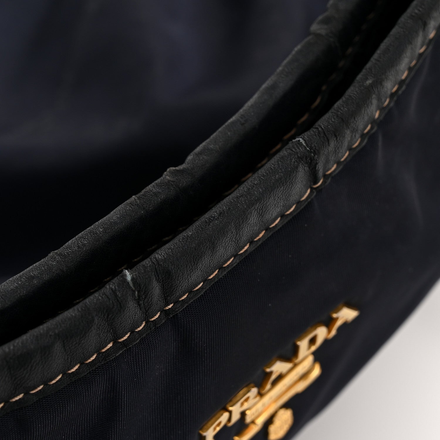 Prada Tessuto Nylon Vitello Daino Tote Bleu 12 of 15