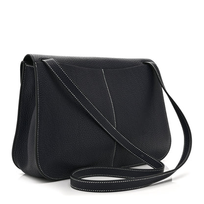 Hermes Taurillon Clemence Halzan 31 GM Bleu Nuit 3 of 10