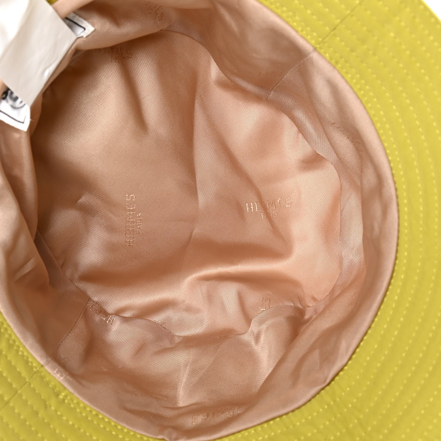 Hermes Polyester Nylon Bucket Hat 58 Lime 4 of 4