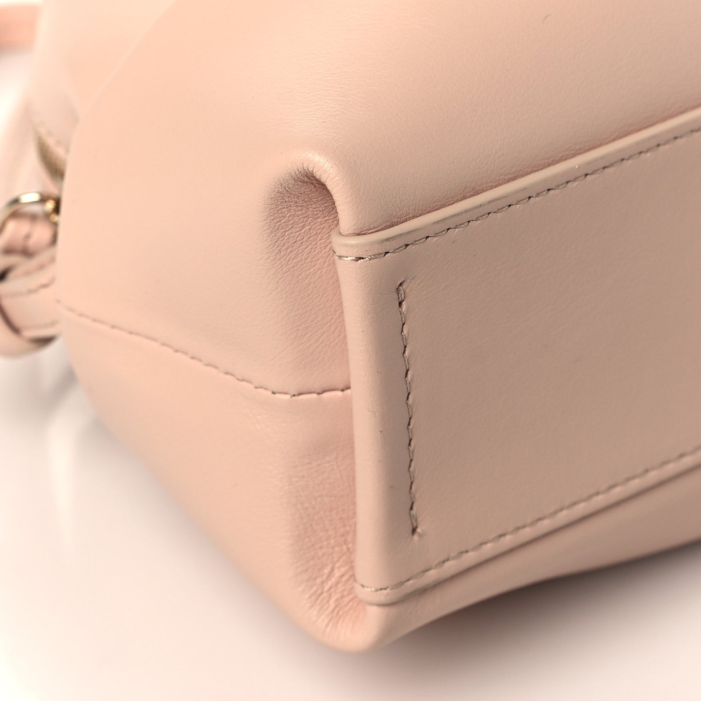 Calfskin Mini Judy Shoulder Bag Cement Pink
