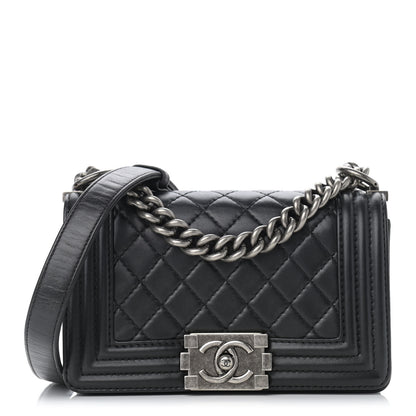 Chanel Calfskin Quilted Small Boy Flap Black 1 of 12