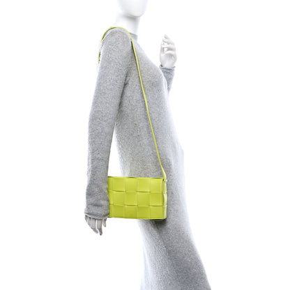Bottega Veneta Lambskin Maxi Intrecciato Cassette Crossbody Bag Acid Kiwi 2 of 11