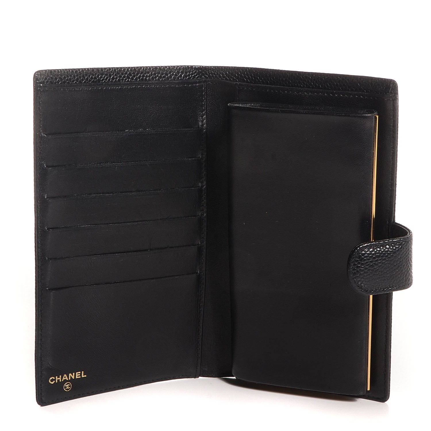 Chanel Caviar CC French Wallet Black 5 of 8