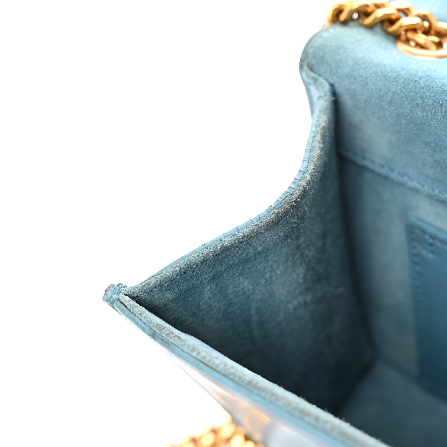 Saint Laurent Smooth Calfskin Small Classic Monogram Kate Tassel Satchel Turquoise 12 of 14