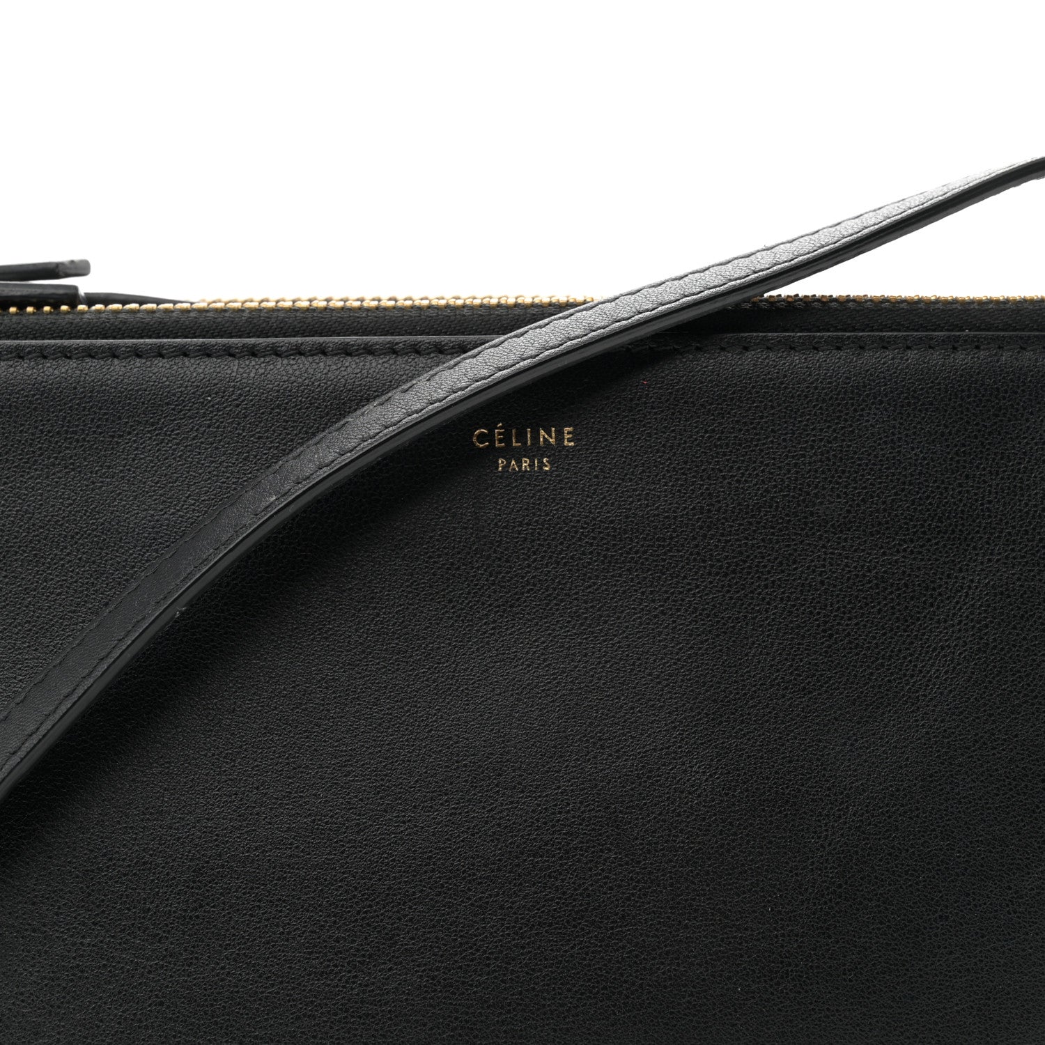 Celine Lambskin Small Trio Crossbody Bag Black 8 of 12