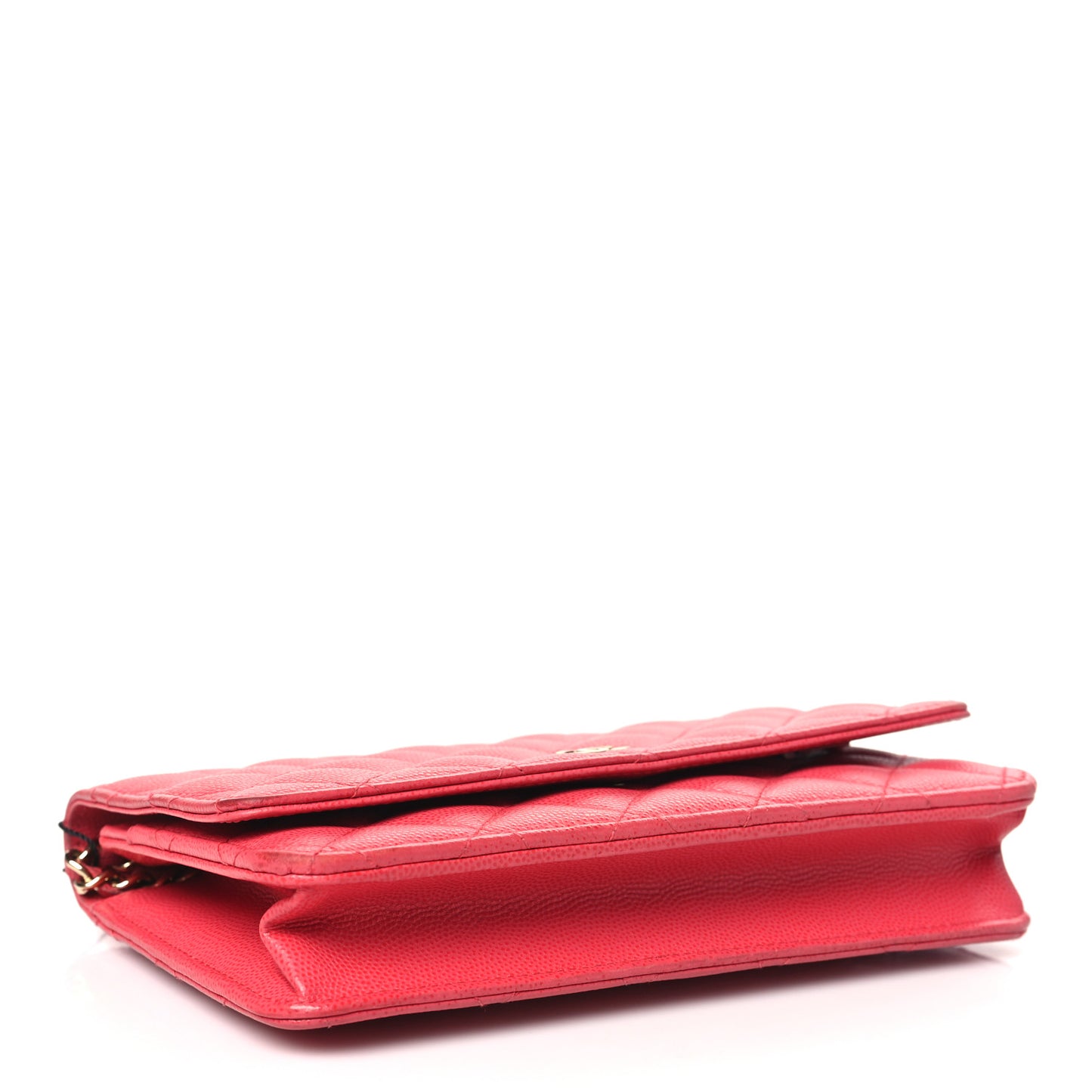 Caviar Quilted Wallet on Chain WOC Pink