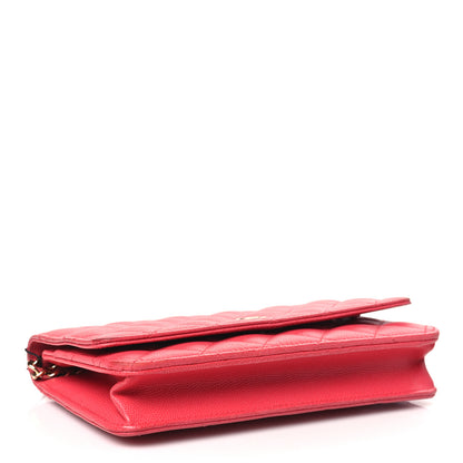 Chanel Caviar Quilted Wallet on Chain WOC Pink 4 of 14