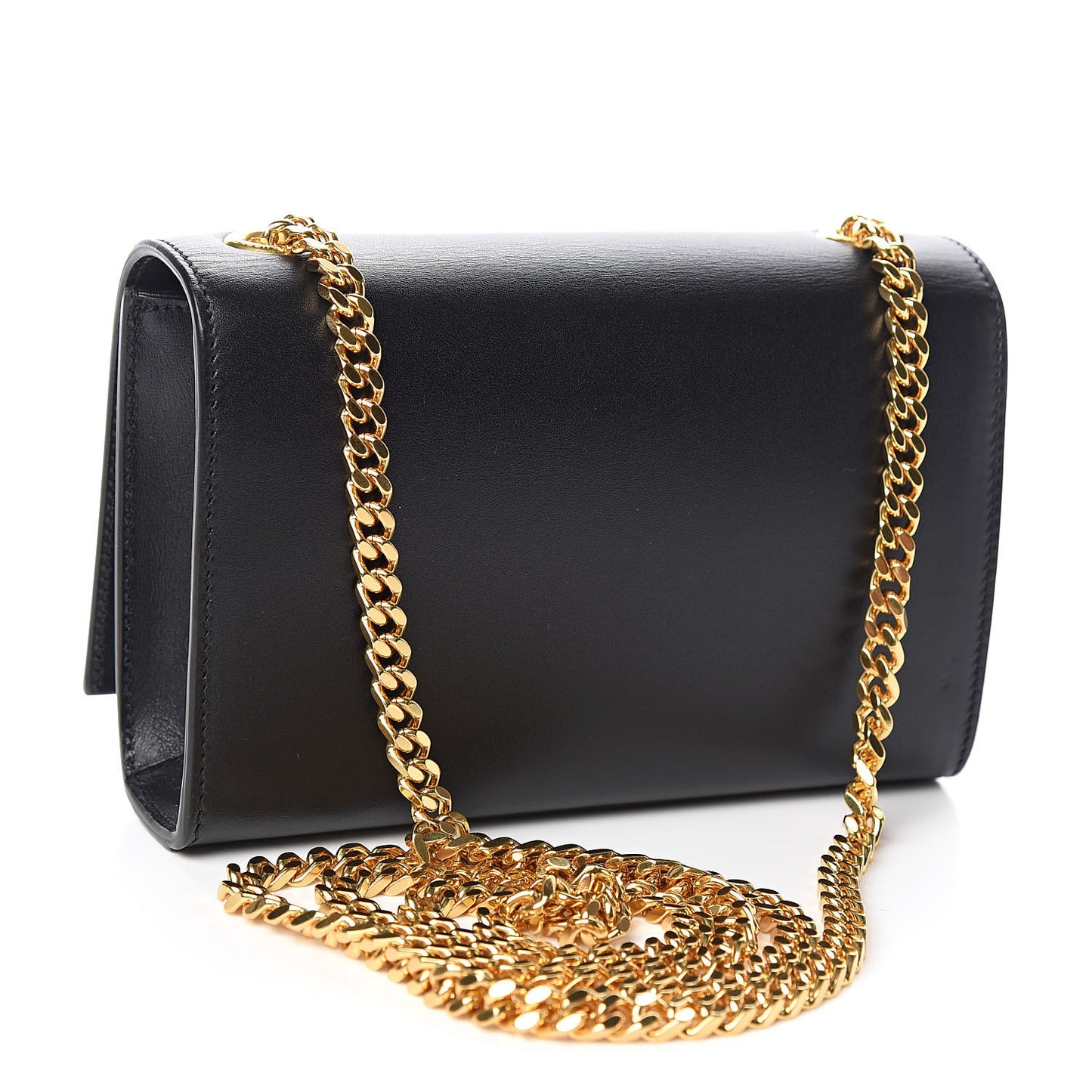 Calfskin Small Classic Monogram Kate Tassel Satchel Black