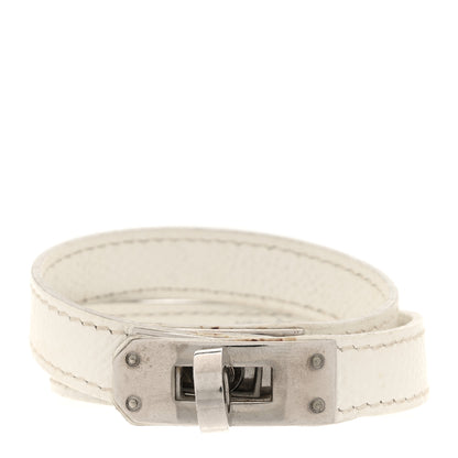 Hermes Epsom Kelly Double Tour Bracelet White 1 of 6