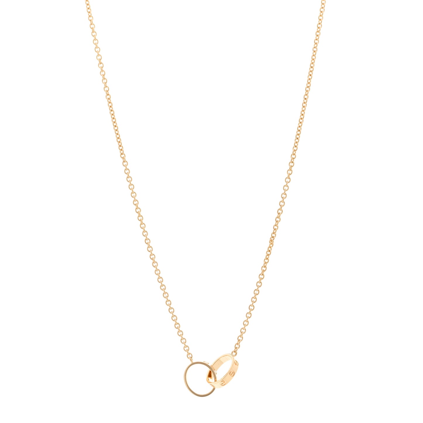 18K Yellow Gold Interlocking LOVE Necklace