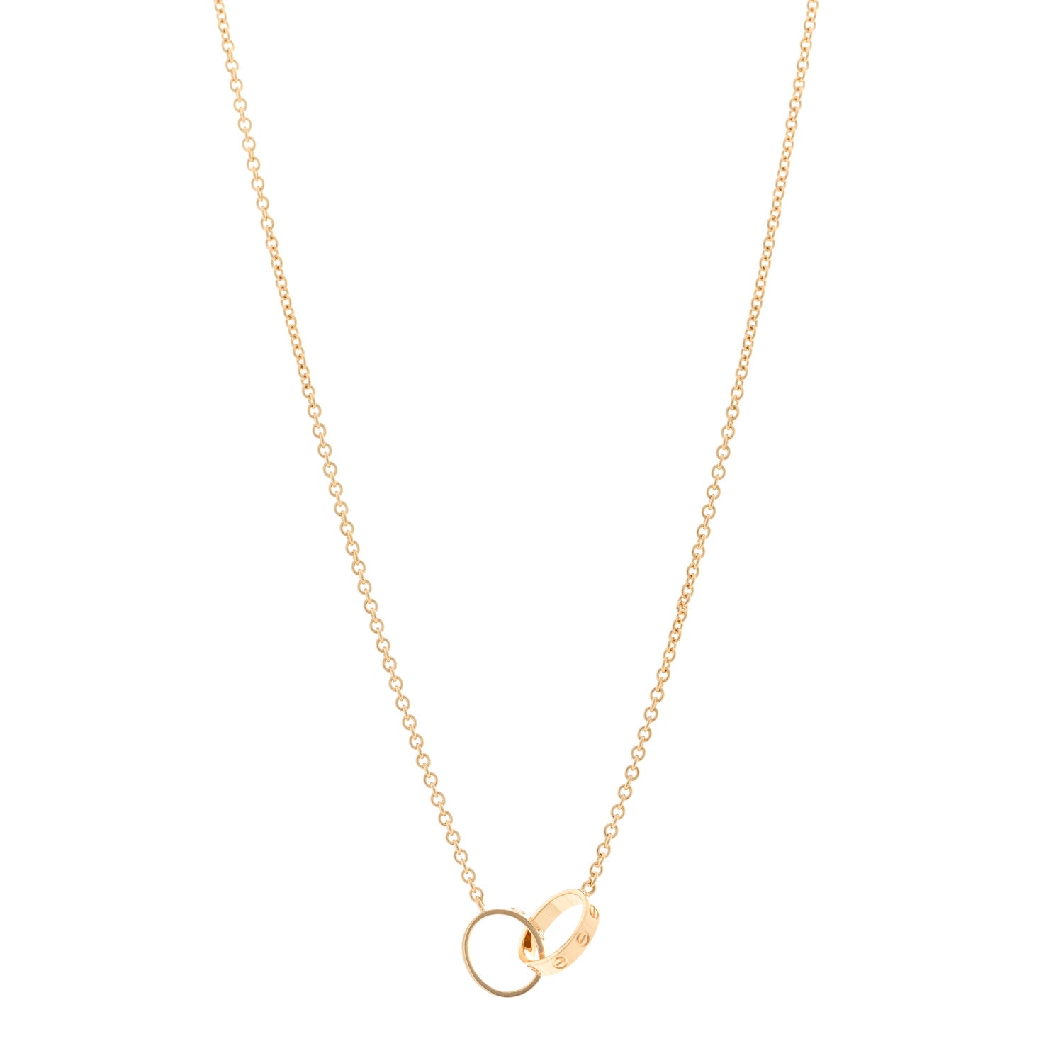 Cartier 18K Yellow Gold Interlocking LOVE Necklace 1 of 5