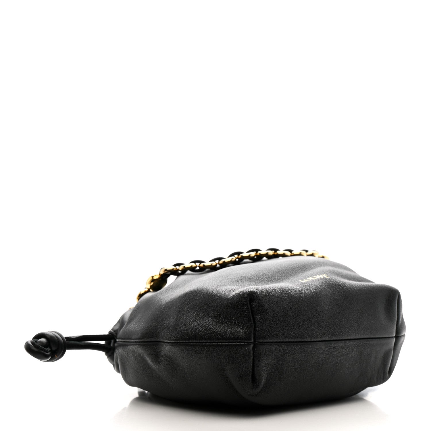 Loewe Mellow Nappa Donut Chain Mini Flamenco Knot Clutch Black 4 of 10