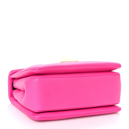 Valentino Garavani Nappa One Stud Chain Clutch Pink PP 4 of 8