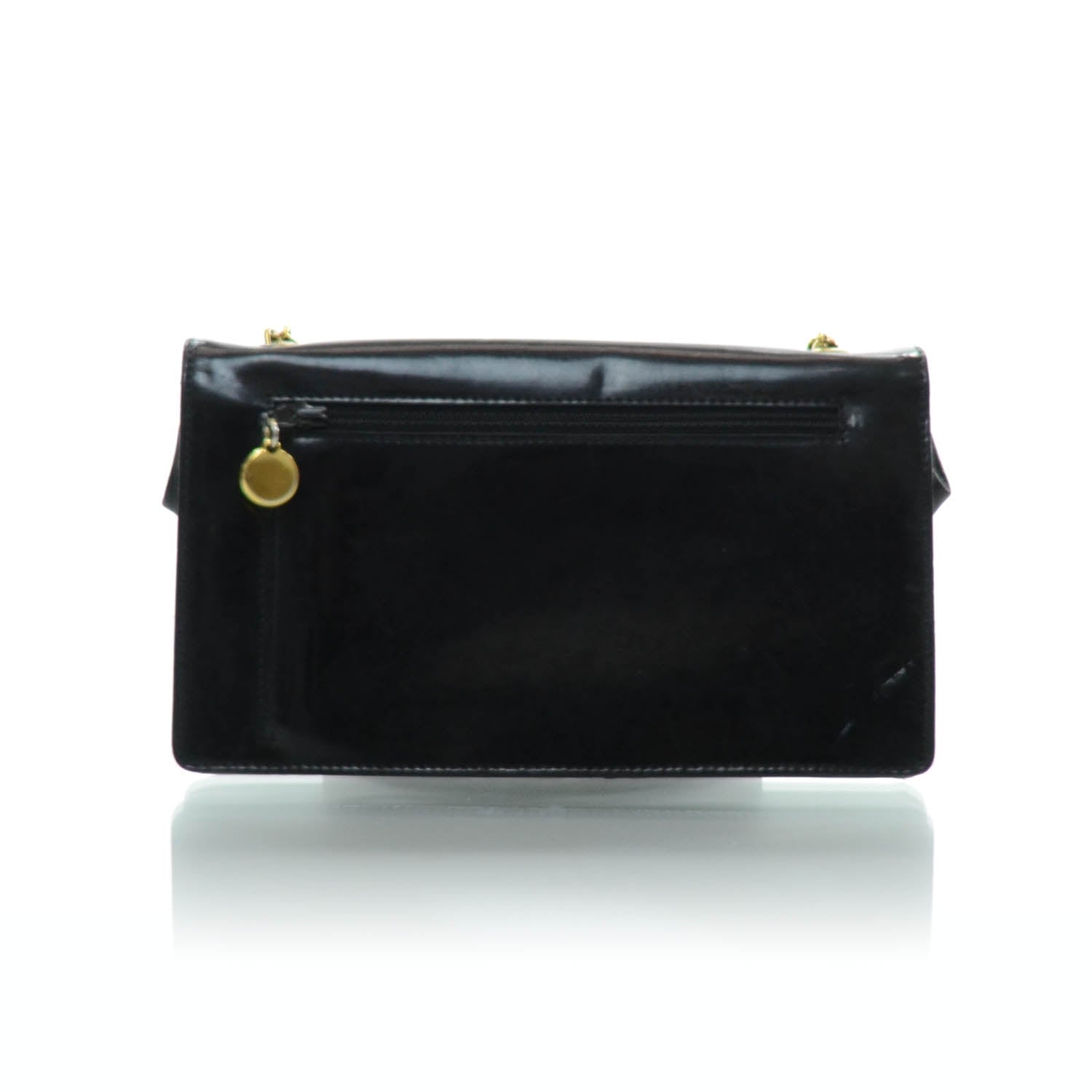 Chanel Patent Wallet on Chain Black 3 of 9